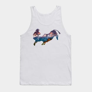 Rodeo Clown 1: Mountain Ranch at Sunset Tank Top